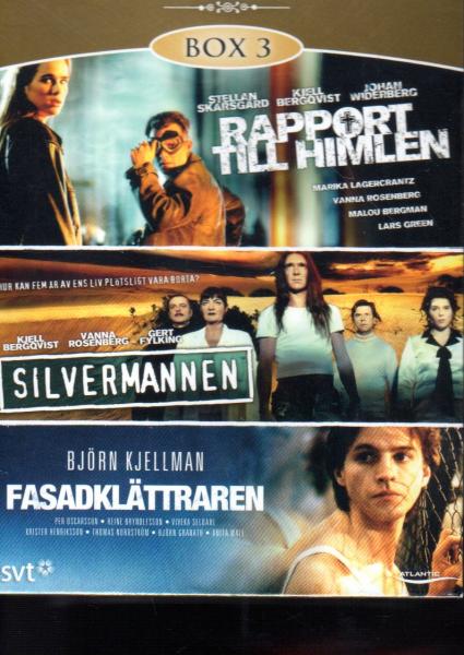 3 DVD SWEDISH BOX 3 SVT Klassiker Sweden Rapport Till Himlen Silvermannen Fasadklättraren NEW